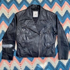 Vintage 90s Y2K Leather Moto Jacket